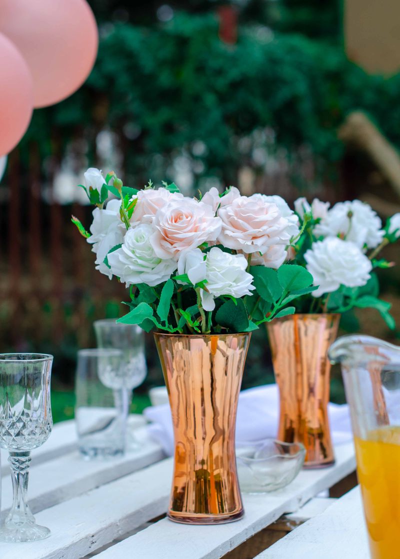 Prestige White Baby Gift Flowers - Deluxe